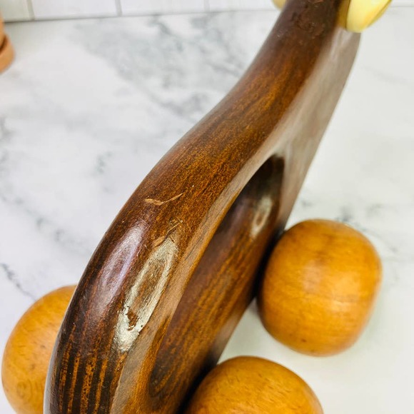 Vintage Wooden Frog Rolling Push Toy Montessori Nursery - Picture 5 of 9